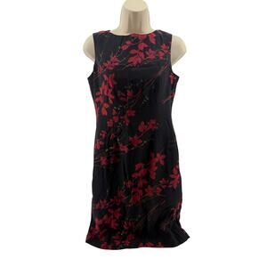 Andrea Viccaro Vintage Womens Floral Silk Dress Size 4 Whimsigoth Dark Romantic